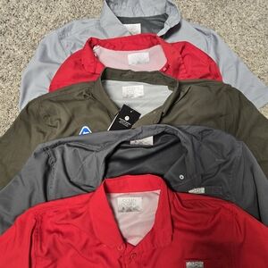 Ocean Coast Men's Casual Button Down Shirt - Red, Gray, Olive